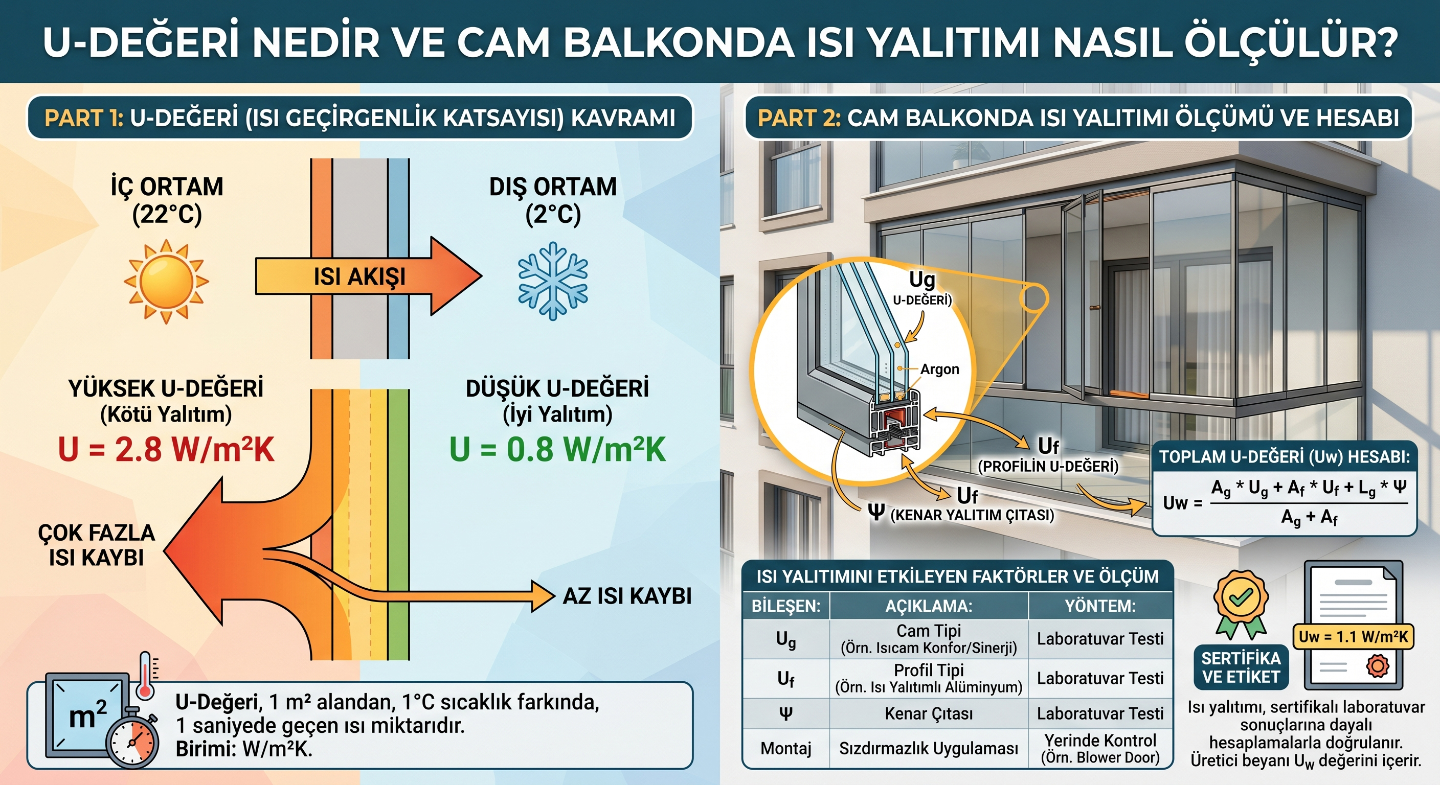 U-Değeri Nedir ve Cam Balkonda Isı Yalıtımı Nasıl Ölçülür?